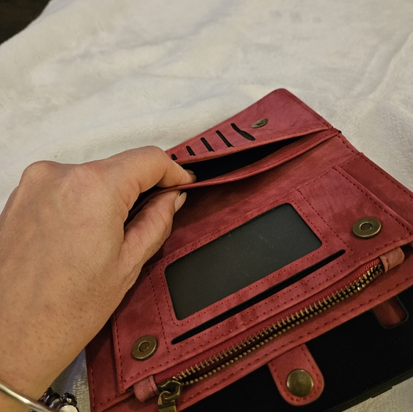 CaseMe mauve wallet with phone case - Picture 3 of 11